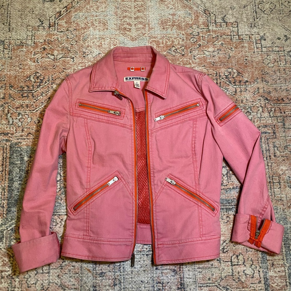 Small Pink Guess Denim Jacket